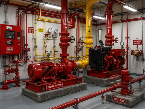 Fire pump room installation
