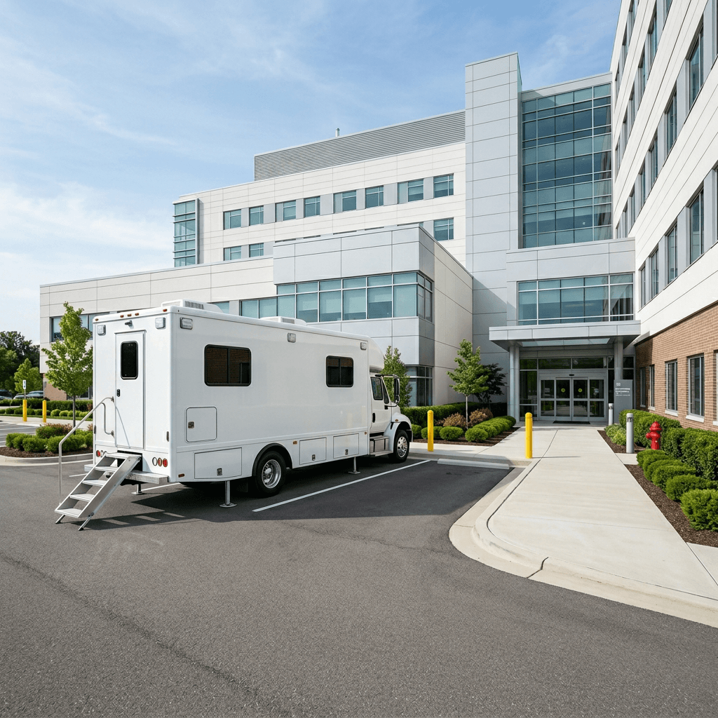 5️⃣ Healthcare & Education – Mobile Hospitals Fire Protection